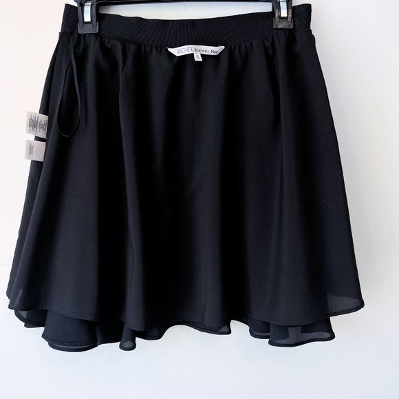 NEW! Rachel Roy Accordion Pleated Chiffon Mini Skirt Black, Size M - Picture 5 of 9